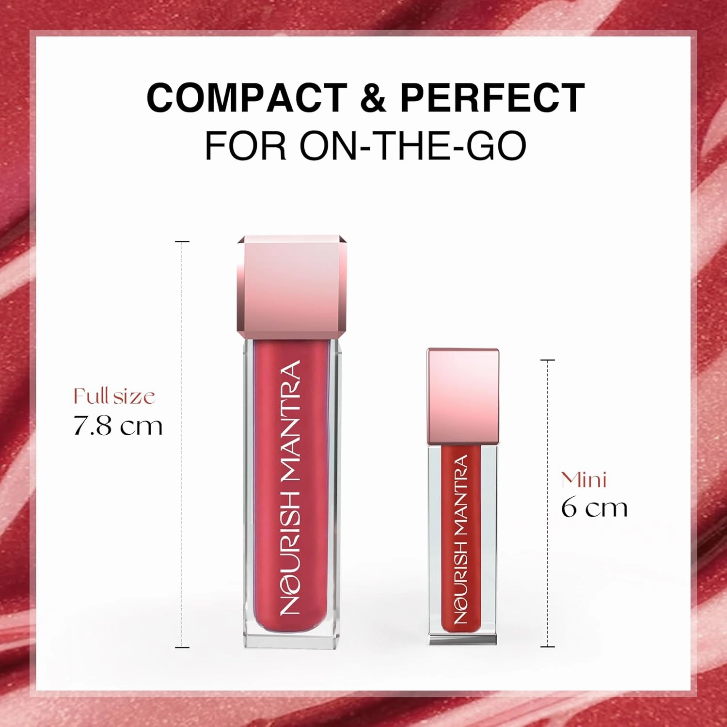 NOURISH MANTRA Khilkhilata Coral Lipstick (3.5ml)/ Matte Liquid Lipstick with SPF/Water Proof/Smudge Proof/Transfer Proof/Long Lasting/Suits All Skin Tones