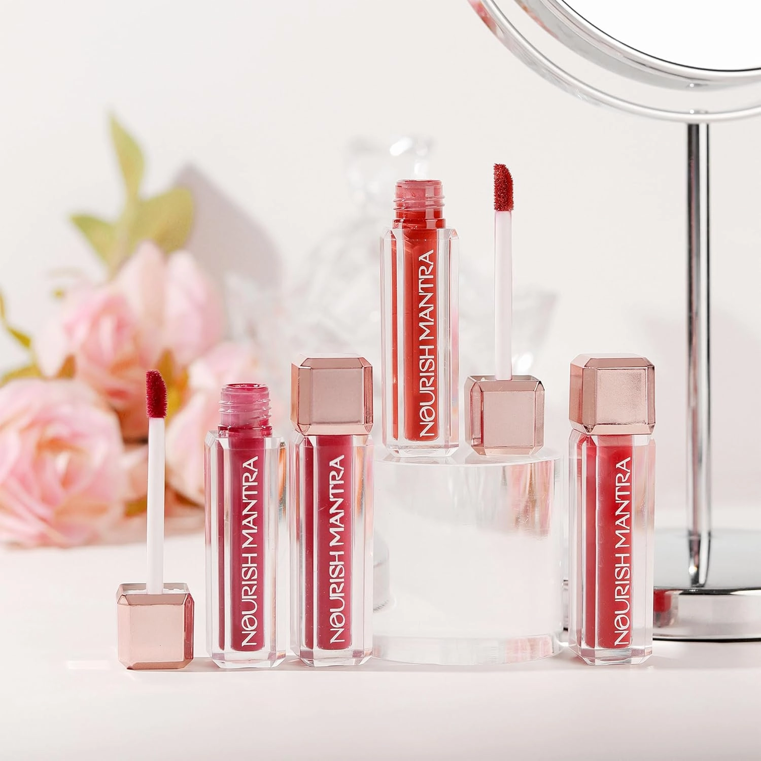 NOURISH MANTRA Khilkhilata Coral Lipstick (3.5ml)/ Matte Liquid Lipstick with SPF/Water Proof/Smudge Proof/Transfer Proof/Long Lasting/Suits All Skin Tones