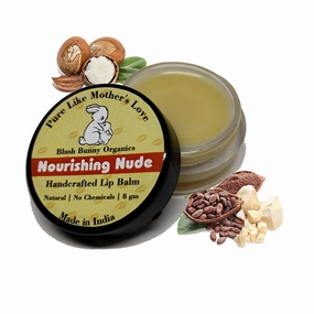 Nourishing Nude Natural Lip Balm Baby & Pregnancy safe,Shea Butter,Cocoa Butter, Vitamin E & Coconut Oil Provides Lip Care to Dry, Chapped & Dark Lips, Moisturizes,Softens Lips (Chocolate), 8g
