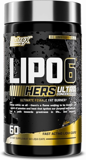 Nutrex Research Lipo-6 Black Hers Ultra Concentrate | Weight Loss Pills for Women | Fat Burner, Appetite Suppressant, Metabolism Booster for Weight Loss   Hair, Skin, & Nails Support | 60 Diet Pills