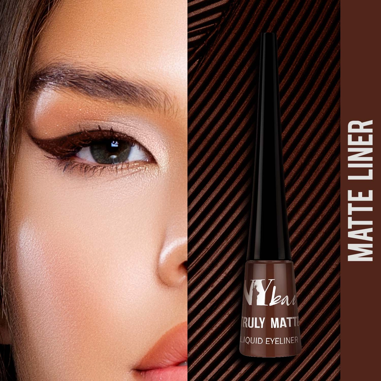 NY Bae Truly Matte Liquid Eyeliner | Boss Brown 3 (4.5 ml)