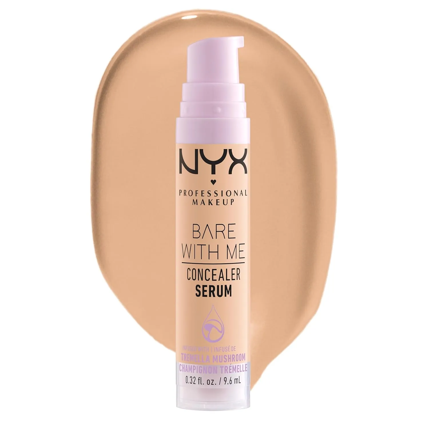 NYX PROFESSIONAL MAKEUP Bare With Me Concealer Serum, Concealer Makeup For Up To 24Hr Hydration - Beige
