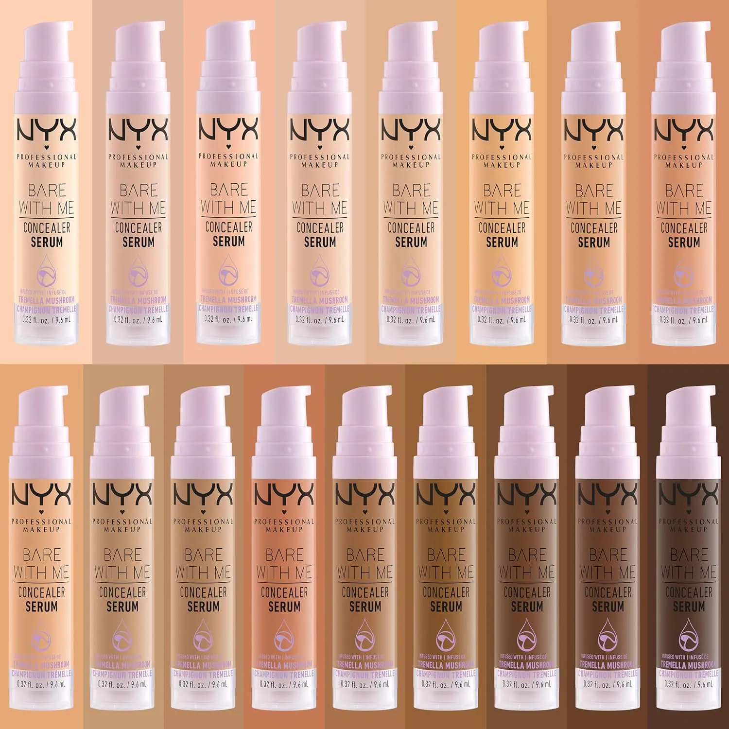 NYX PROFESSIONAL MAKEUP Bare With Me Concealer Serum, Up To 24Hr Hydration - Light Tan