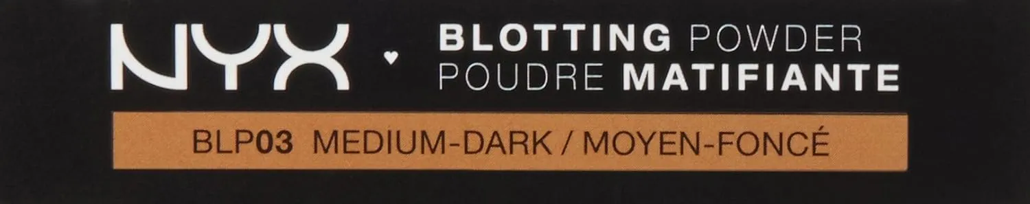 NYX PROFESSIONAL MAKEUP Blotting Powder, Medium/Dark, Beige, Full Size (BLP03)