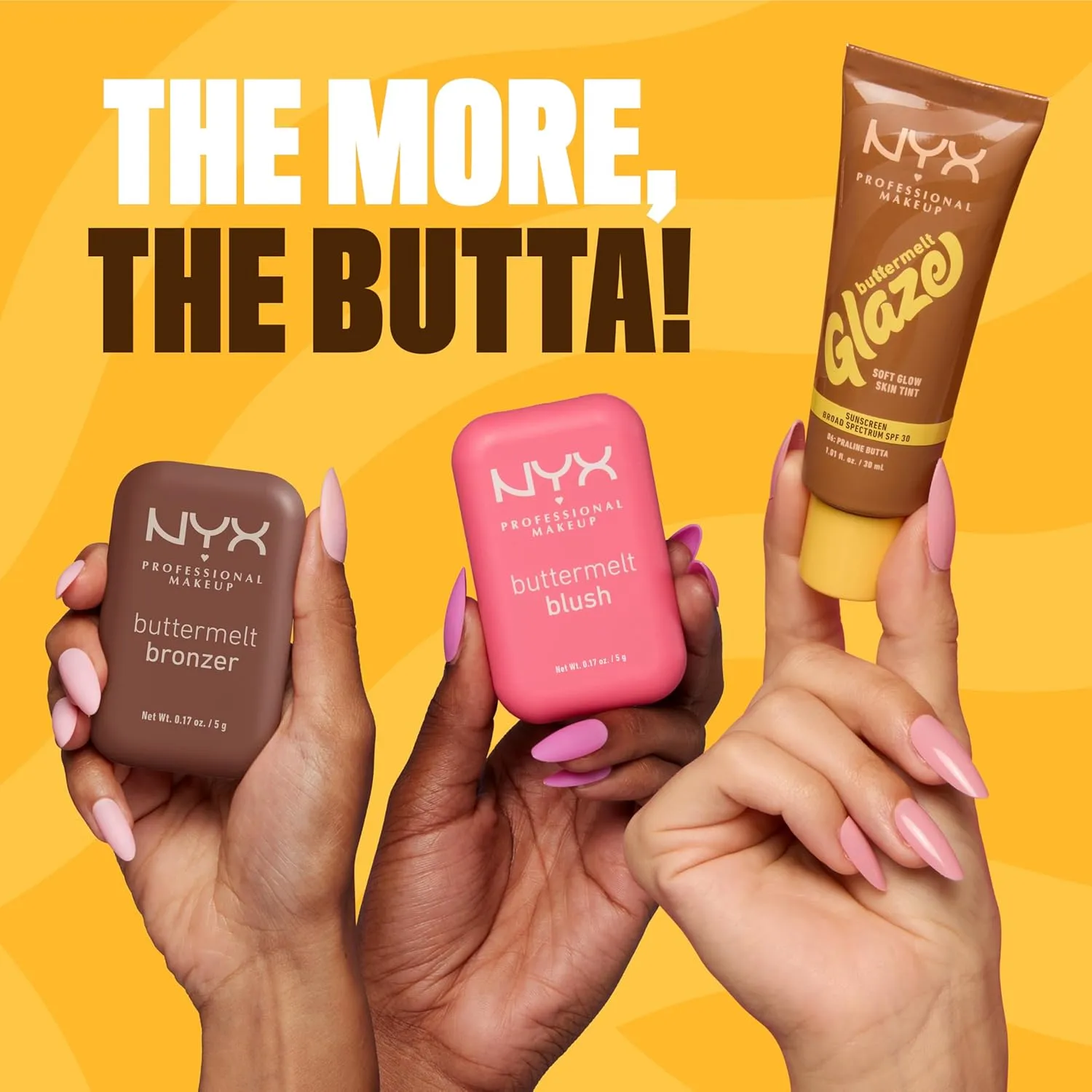 NYX PROFESSIONAL MAKEUP Buttermelt Glaze Soft Glow Skin Tint   SPF 30, Up To 12HR Wear, 03 Cashew Butta