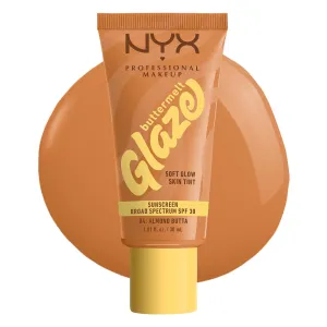 NYX PROFESSIONAL MAKEUP Buttermelt Glaze Soft Glow Skin Tint   SPF 30, Up To 12HR Wear, 04 Almond Butta