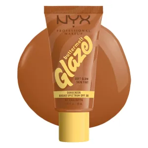 NYX PROFESSIONAL MAKEUP Buttermelt Glaze Soft Glow Skin Tint   SPF 30, Up To 12HR Wear, 05 Chai Butta