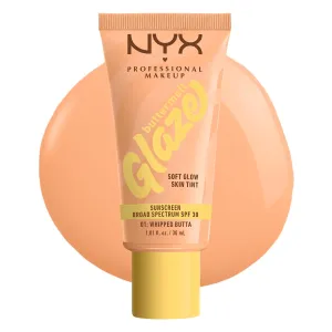 NYX PROFESSIONAL MAKEUP Buttermelt Glaze Soft Glow Skin Tint with SPF 30, Up To 12HR Wear, 01 Whipped Butta