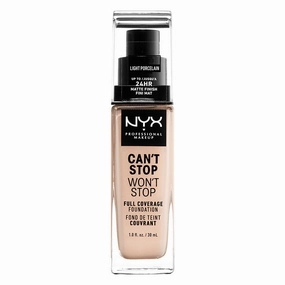 NYX Can't Stop Won't Stop Full Coverage Foundation Light Porcelain 30ml