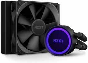 NZXT Kraken 120 - RL-KR120-B1 - AIO RGB CPU Liquid Cooler - Quiet and Effective - Quiet Operation - Ring RGB LED - AER P 120mm Radiator Fan (Included), Black