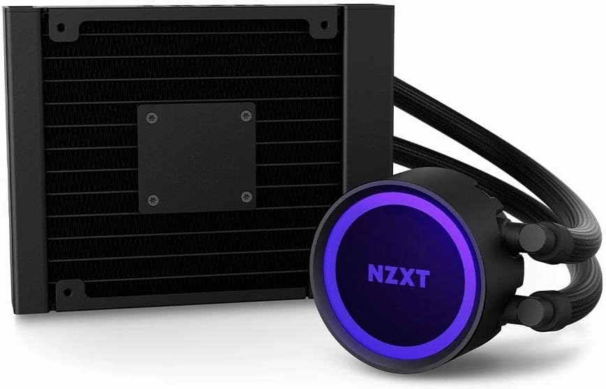 NZXT Kraken 120 - RL-KR120-B1 - AIO RGB CPU Liquid Cooler - Quiet and Effective - Quiet Operation - Ring RGB LED - AER P 120mm Radiator Fan (Included), Black