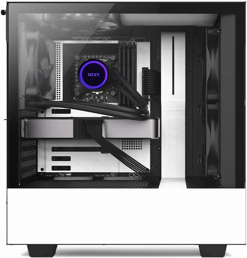 NZXT Kraken 120 - RL-KR120-B1 - AIO RGB CPU Liquid Cooler - Quiet and Effective - Quiet Operation - Ring RGB LED - AER P 120mm Radiator Fan (Included), Black