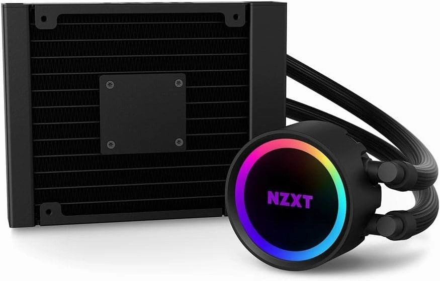 NZXT Kraken 120 - RL-KR120-B1 - AIO RGB CPU Liquid Cooler - Quiet and Effective - Quiet Operation - Ring RGB LED - AER P 120mm Radiator Fan (Included), Black
