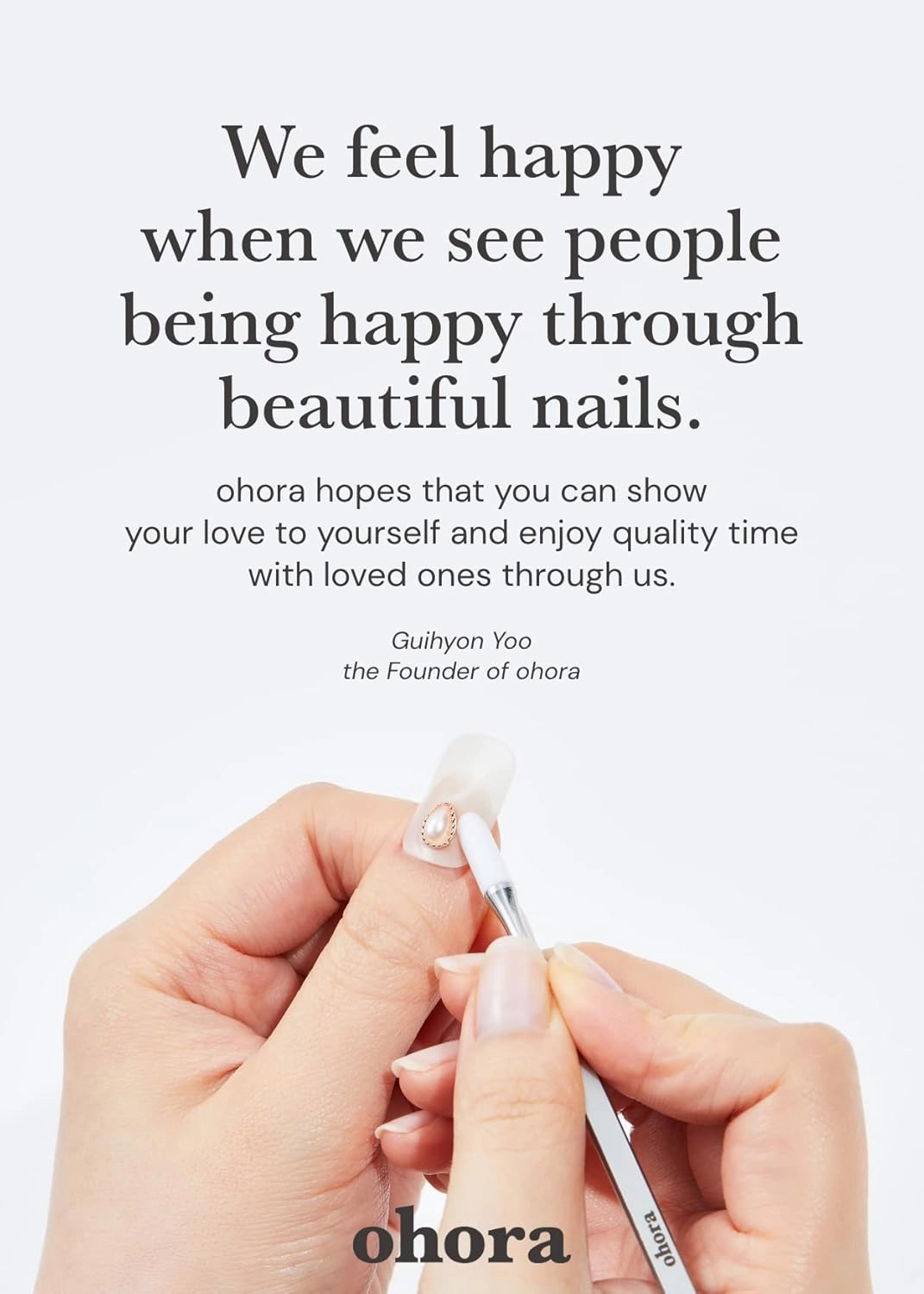 ohora Semi Cured Gel Nail Strips (N Gold Coast) - Brown, Glitter, Works with Any UV/LED Lamps, Salon-Quality, Long Lasting, Easy to Apply & Remove - Includes 2 Prep Pads, Nail File & Wooden Stick