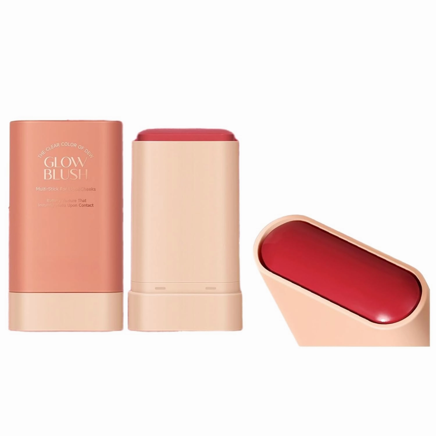 On the Go Makeup natural makeup powder blusher stick lasting natural nude makeup cream makeup makeup powder blusher stick coloring moisturizing stick (3PC)