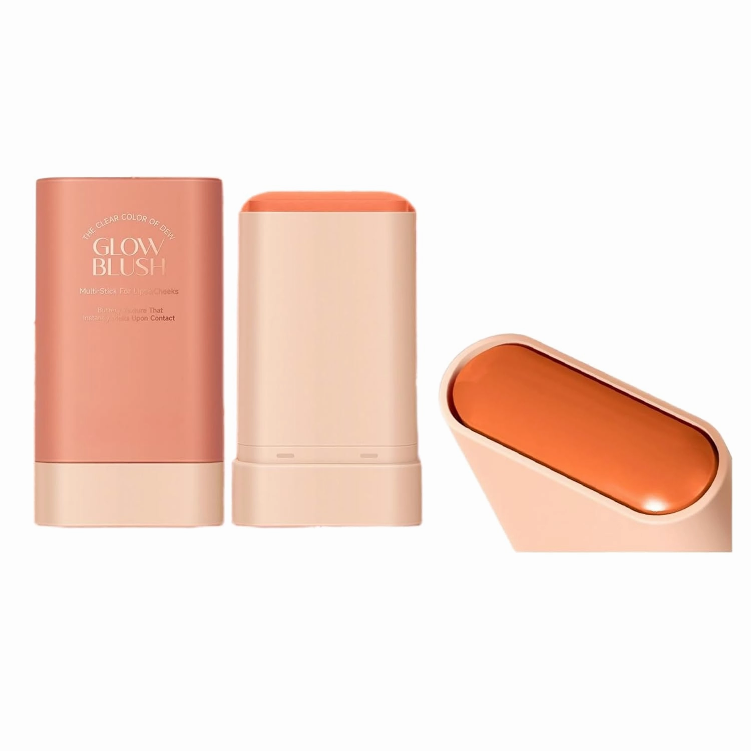 On the Go Makeup natural makeup powder blusher stick lasting natural nude makeup cream makeup makeup powder blusher stick coloring moisturizing stick (3PC)