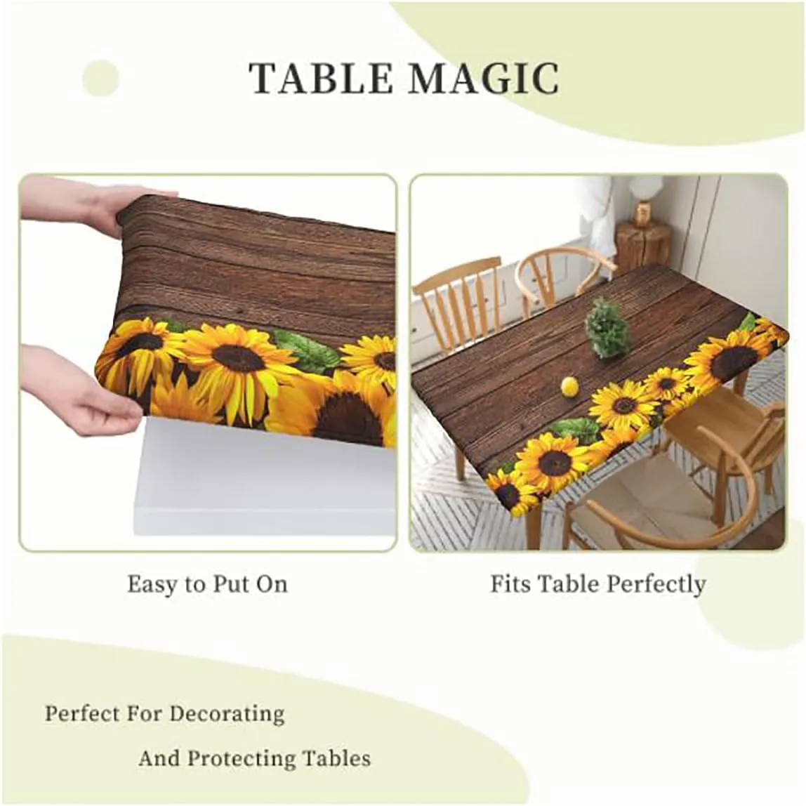 Orange Brown Fitted Tablecloth for Rectangle Table Deep Dark in The Forest Photo Waterproof Elastic Fitted Table Covers,Camping, Indoor, Outdoor Maple Trees Fits up 5 Foot Tables