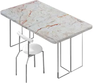 Orange Brown Rectangle Tablecloth, Marble Mine Pattern Design Waterproof Elastic Fitted Table Covers,Camping, Indoor, Outdoor Abstract Fits up 5 Foot Tables