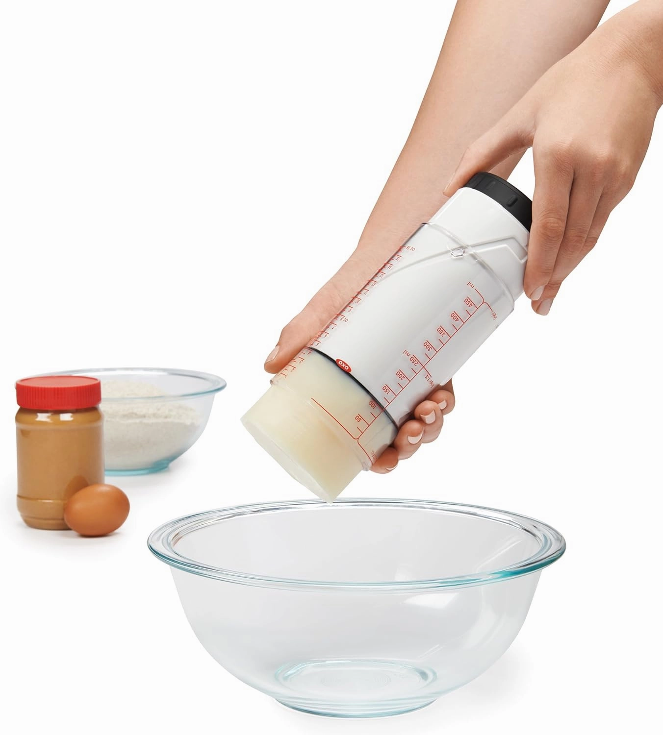 OXO Good Grips 2 Cup Adjustable Measuring Cup, Clear/Black