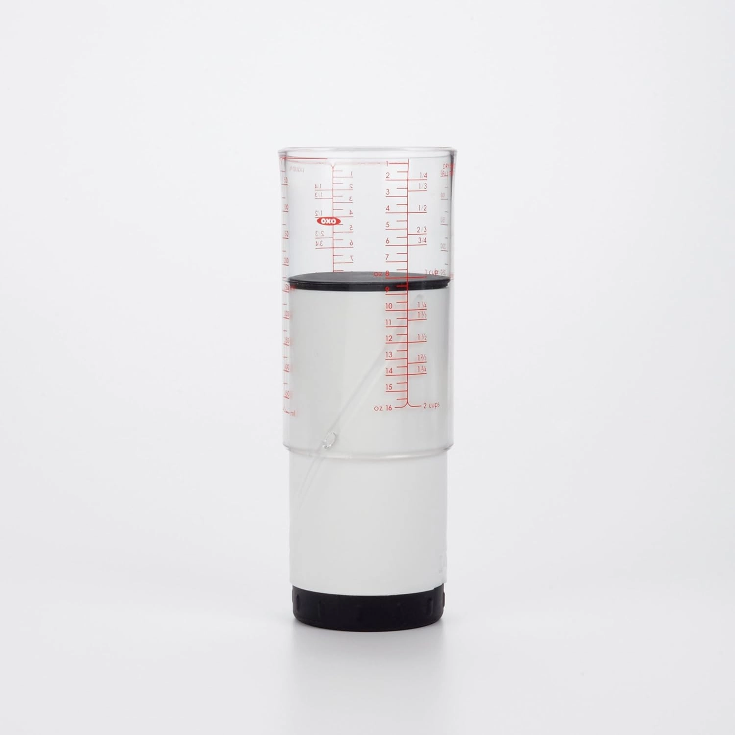 OXO Good Grips 2 Cup Adjustable Measuring Cup, Clear/Black