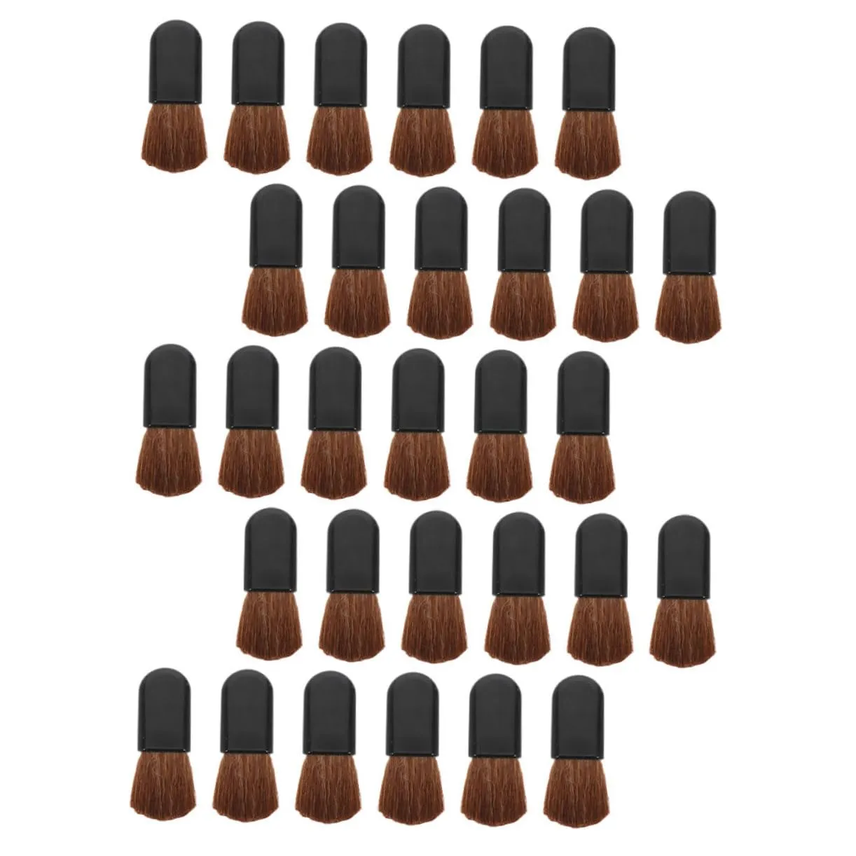 PartyKindom 30pcs Horse Hair Blush Brush Travel Makeup Face Makeup Brushes Foundation Brush Toiletry Facial Blusher Brushes Foundation Brush Beauty Tool Small Blush Brushes Black