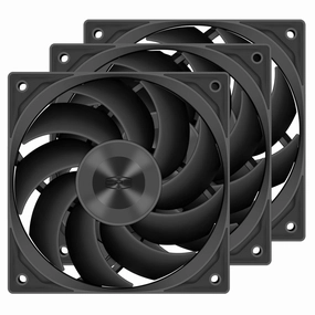 PCCOOLER 3in1 120mm Case Fan, 3 Packs F5 R120 2200RPM FDB Computer PC Fans PWM 4-Pin FDB PC Fan Daisy Chain Case Fans, 86CFM 3.2mmH2O 3 Mode Computer Fan for CPU Liquid Cooler, Air Cooler Black 3 Pack
