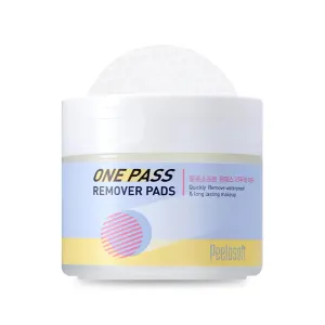 Peelosoft One Pass Makeup Remover & Cleansing Pads - Hypoallergenic, Deep Cleansing, Gentle Exfoliator Pads for Sensitive Skin - Quickly Remove Waterproof & Long-Lasting Makeup (50 Pads)