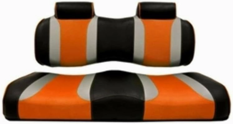 Performance Plus Carts Tsunami Black/Orange Front Seat Cushion for Club Car Precedent Golf Cart 04-11