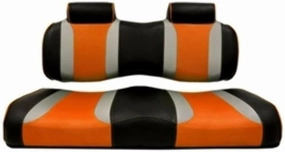 Performance Plus Carts Tsunami Black/Orange Front Seat Cushion for Club Car Precedent Golf Cart 04-11