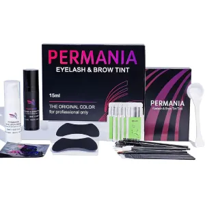PERMANIA Lash Color Kit, Natural Black 15 ml for Lashes and Brows with Detailed Instruction Eyebrow Color for Beginners, Salon Grade