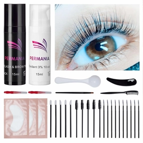 PERMANIA Training Kit for Eyebrow & Lash Hair Color Developer 15ml - Black