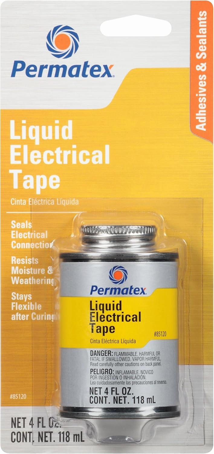 Permatex 85120-6PK Liquid Electrical Tape - 4 oz., (Pack of 6) , BLACK