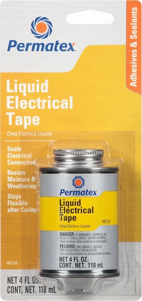 Permatex 85120-6PK Liquid Electrical Tape - 4 oz., (Pack of 6) , BLACK