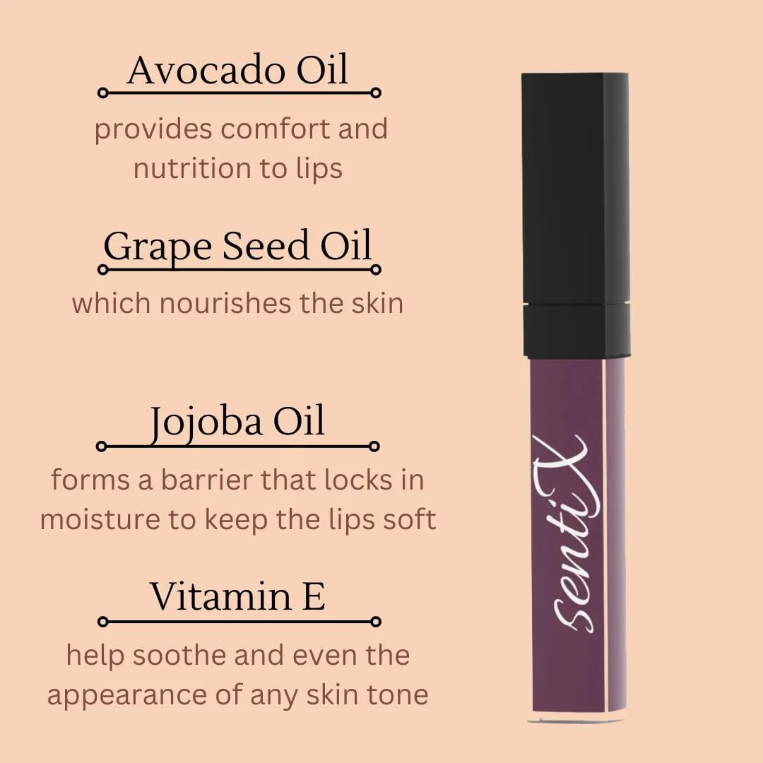 Pink Forest collaction, Matte Liquid Lipstick, Long-Lasting, Vegan Formula, Paraben-Free,8g (Black Berry, 8g)