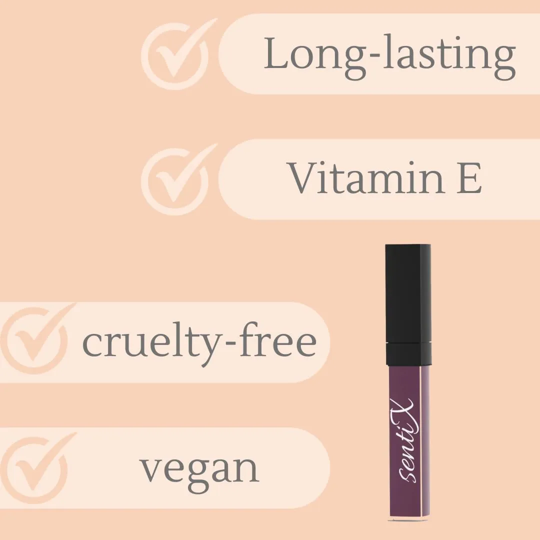 Pink Forest collaction, Matte Liquid Lipstick, Long-Lasting, Vegan Formula, Paraben-Free,8g (Black Berry, 8g)