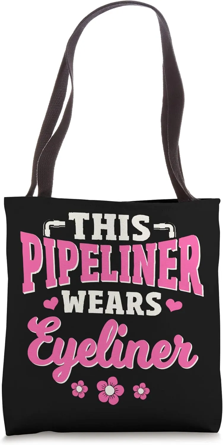 Pipeliner Gifts Female Wears Eyeliner Welding Pipeline Tote Bag