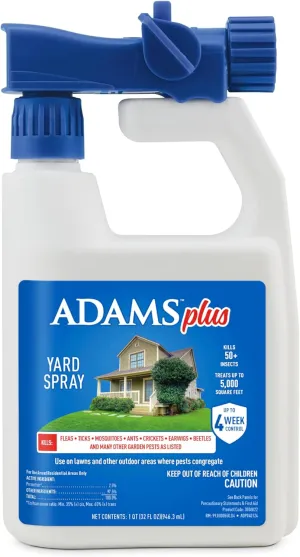 Plus Yard Spray ; Kills Mosquitoes, Fleas, Ticks, Ants, And Many Other Listed Nuisance Pests in Outdoor Areas ; Treats Up to 5,000 Square Feet ; Easy To Use Hose-End Spray ; 32 Fl Oz