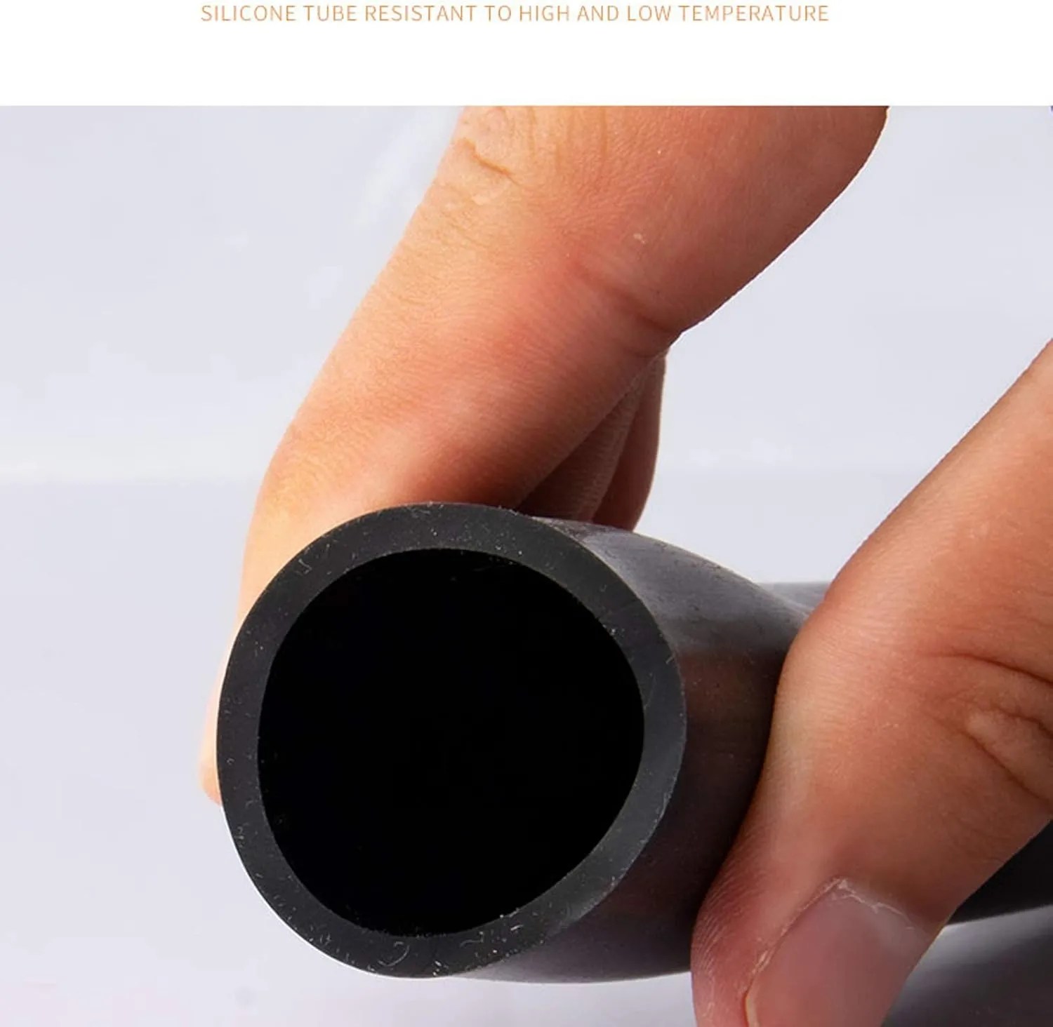Premium Black Silicone Tubing - Flexible Food Grade Hose for Pump Transfer and Liquid Handling(Length 5m 7 * 10mm)