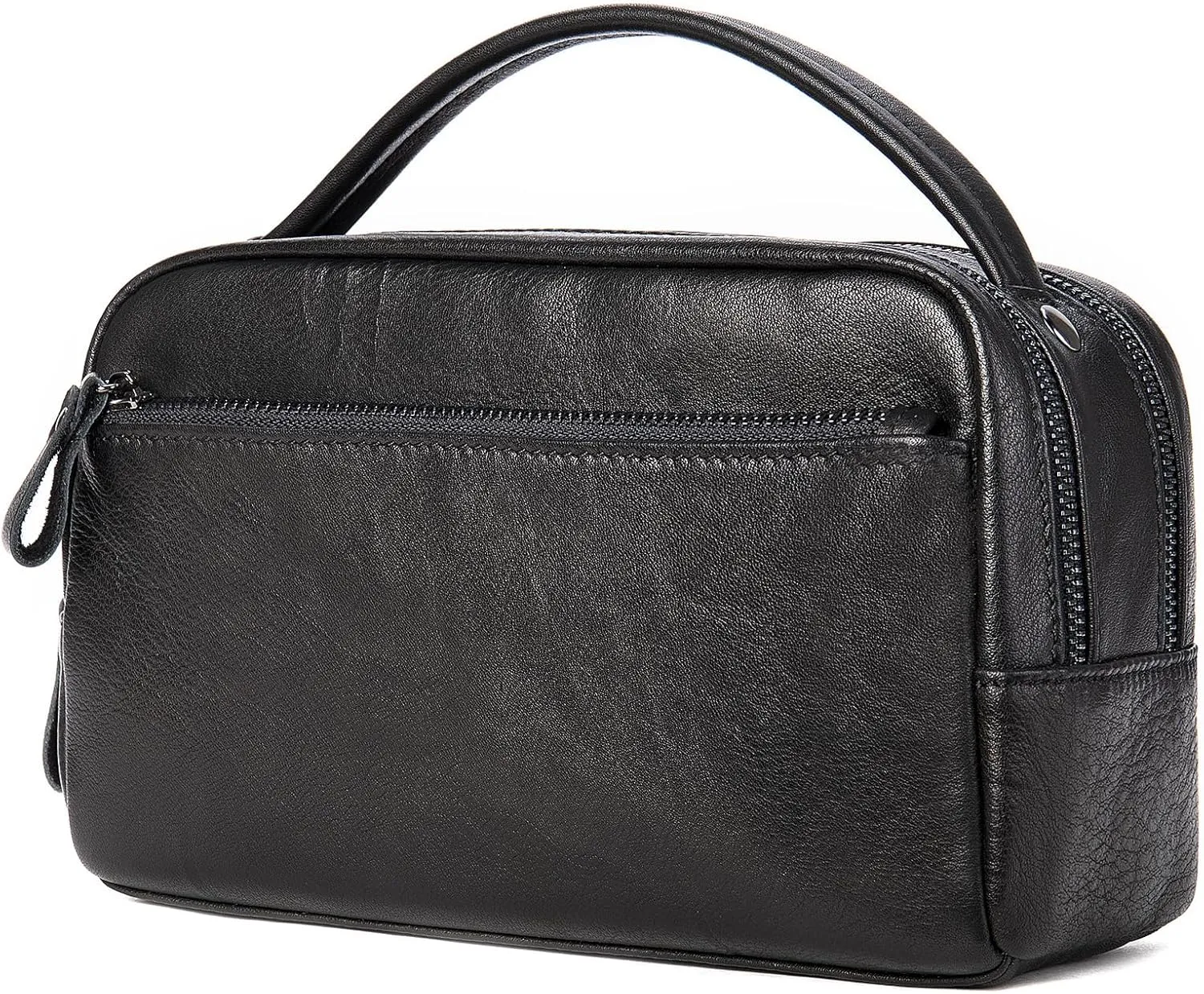 Premium Leather Toiletry Bag For Women And Men, Travel Utility Dopp Kit Wash Bag, Travel Makeup Bag