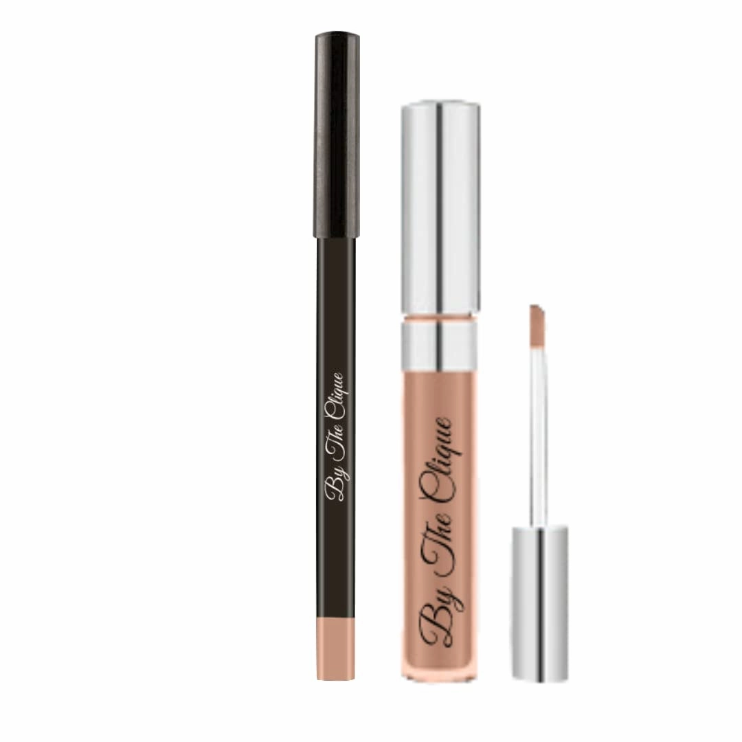 Premium Matte Lip Kit | Beige Nude Liquid Lipstick and Liner Set | Sandy Mandy