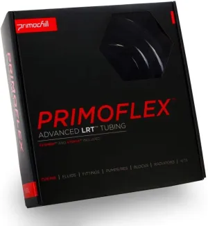 PrimoChill PrimoFlex LRT Custom Watercooling Flexible Tubing -1/2in.ID x 3/4in.OD, 10 feet Bundled with System Prep and Coolant, Made with Premium Materials, Proudly Made in The USA - Onyx Black