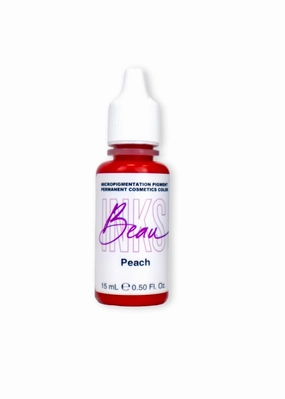 Professional Lip Pigment for Permanent Makeup (15ml) - Peach Permanent Lip Stain - Warm, Neutral Permanent Lipstick Pigment for Lip Tattoo or Liner - PMU Supplies for Stunning Lip Makeup