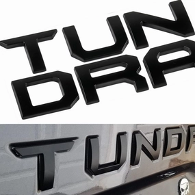 Pukonger Tailgate Insert Letters Compatible with 2014 2015 2016 2017 2018 2019 2020 2021 Tundraa 3D Emblems with Strong 3-m Adhesive Matte Black