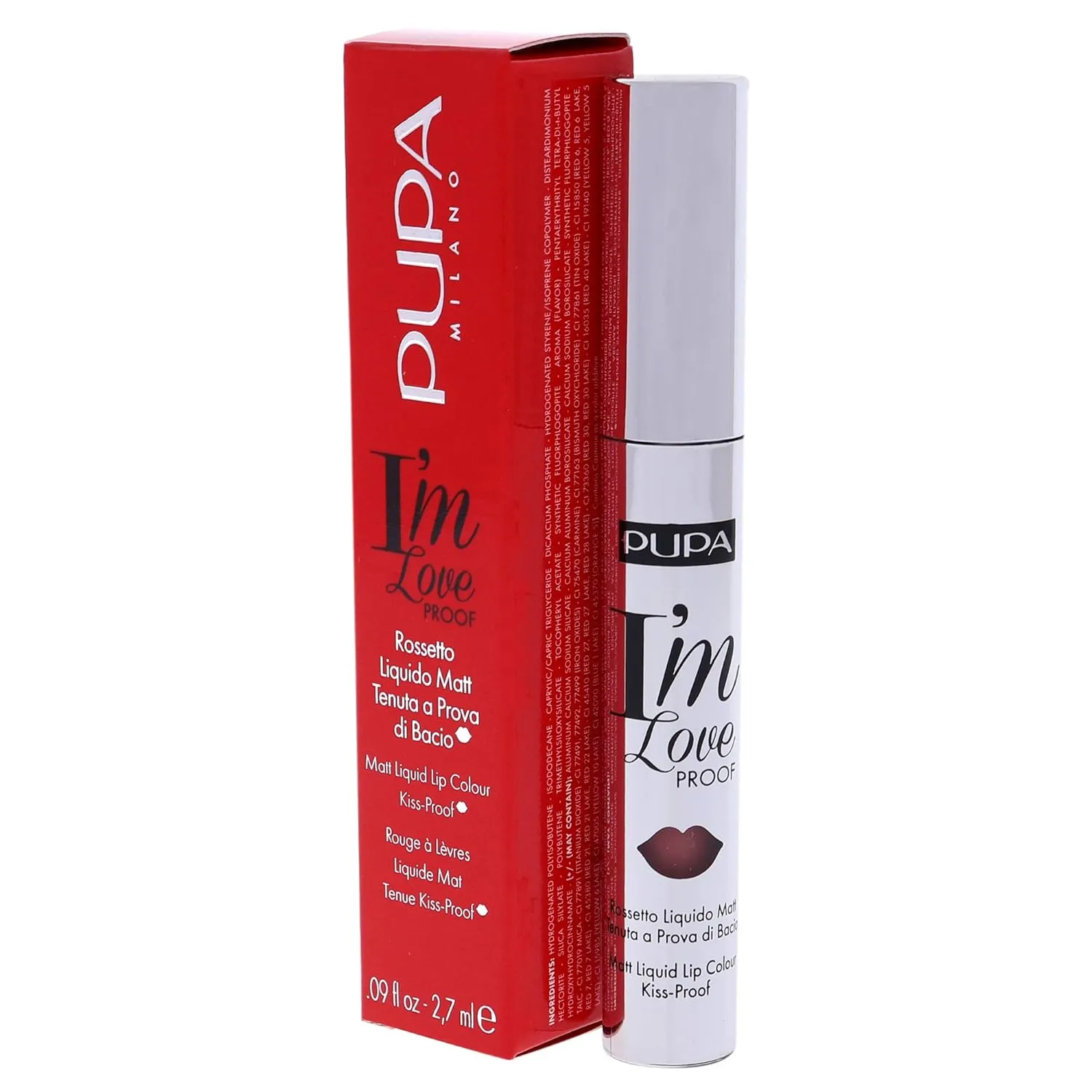 Pupa Milano I Am Love Proof Matt Liquid Lip Color - 002 Delicate Nude for Women - 0.09 oz Lipstick