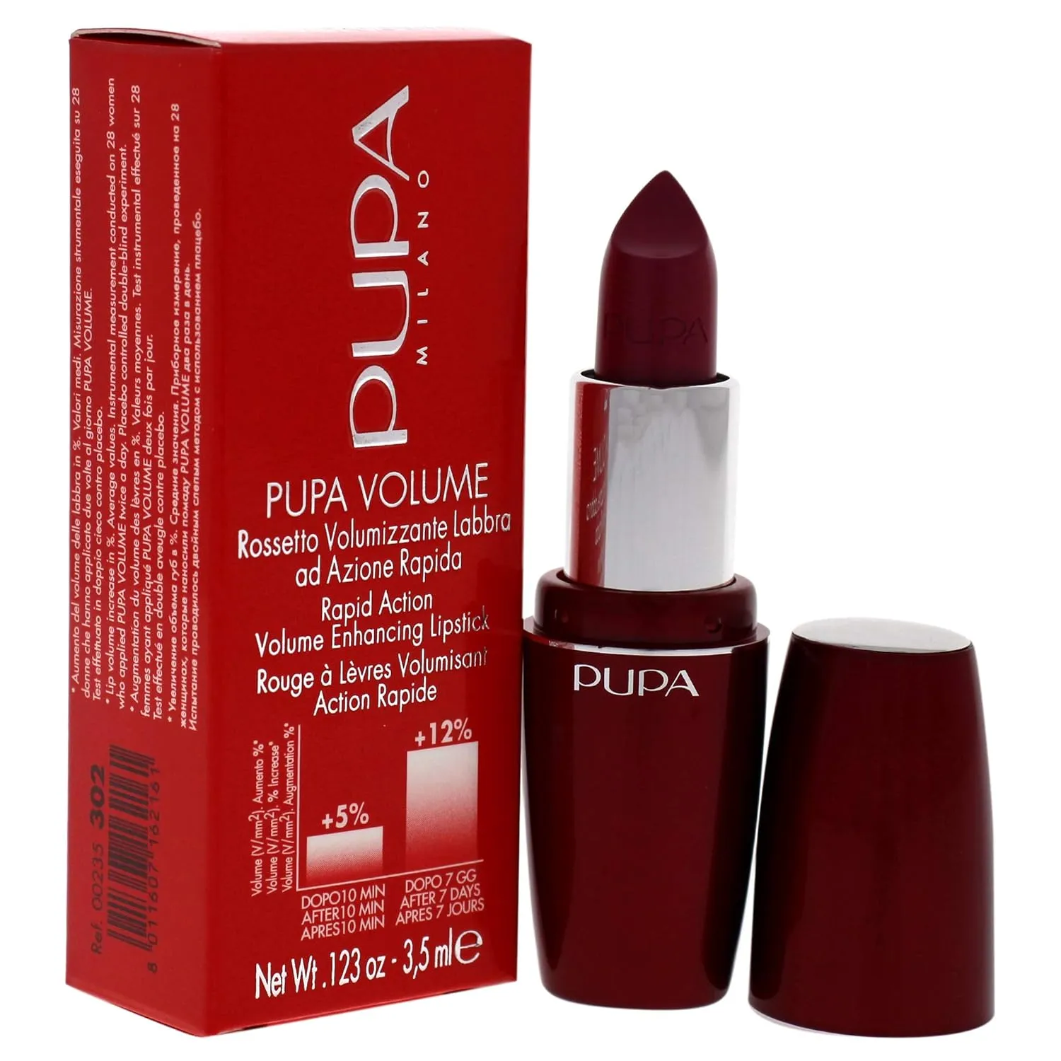 Pupa Volume Lipstick - # 302 (Coral Pink) 3.5ml
