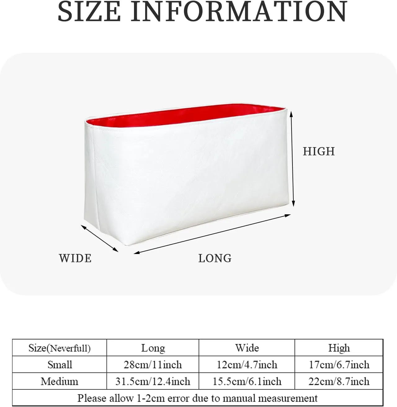 Purse Organizer Insert, Inner Liner Bag Organizer Insert Fit for LV Neverfull Tote Dupont Inside Storage Bag In Bag Organizer Insert (Style-03, Small)