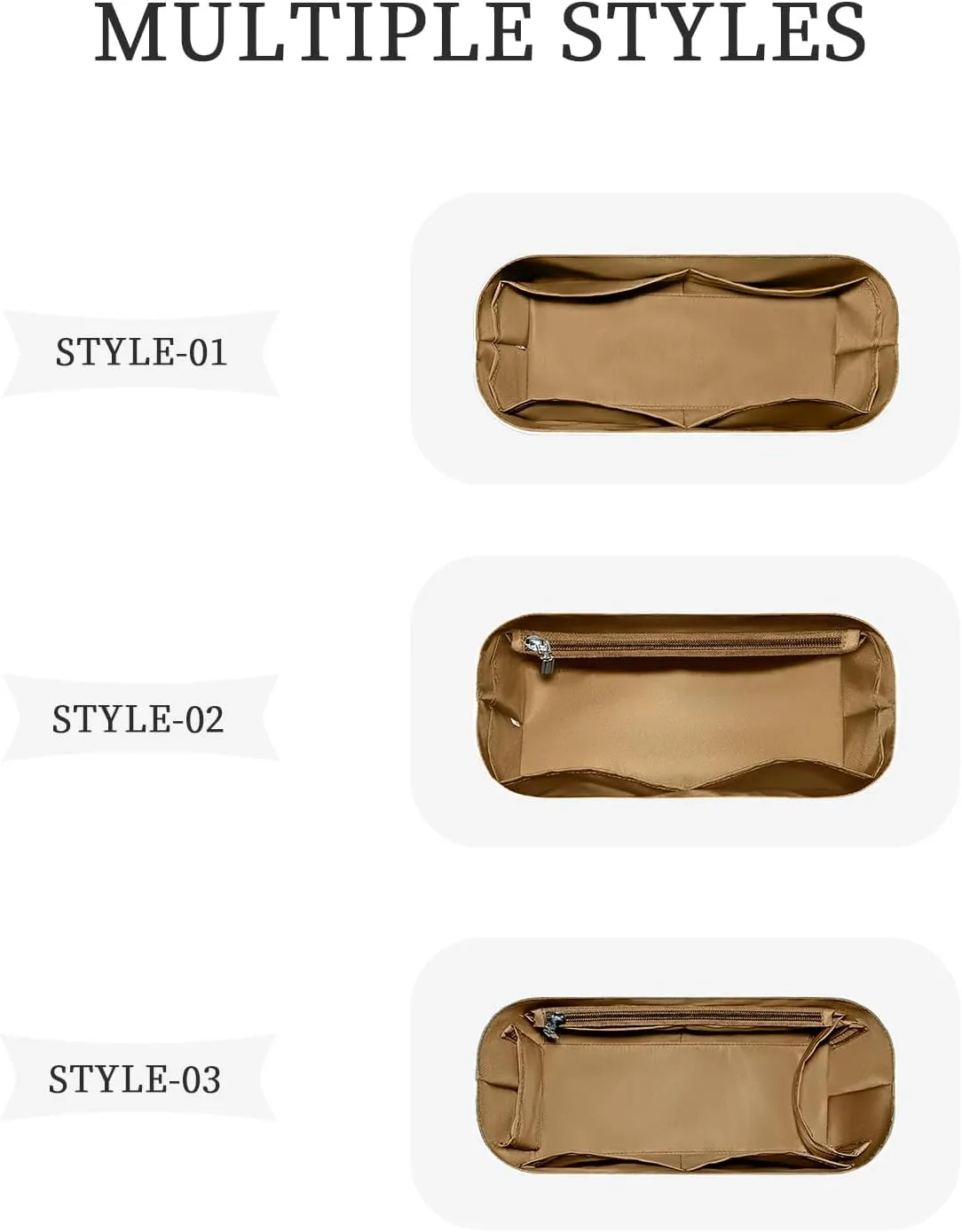 Purse Organizer Insert, Inside Bag Organizer Insert Fit for LV Low Key Hobo Lightweight Dupont Paper Inner Liner Bag In Bag Organizer Insert (Style-03, Small)