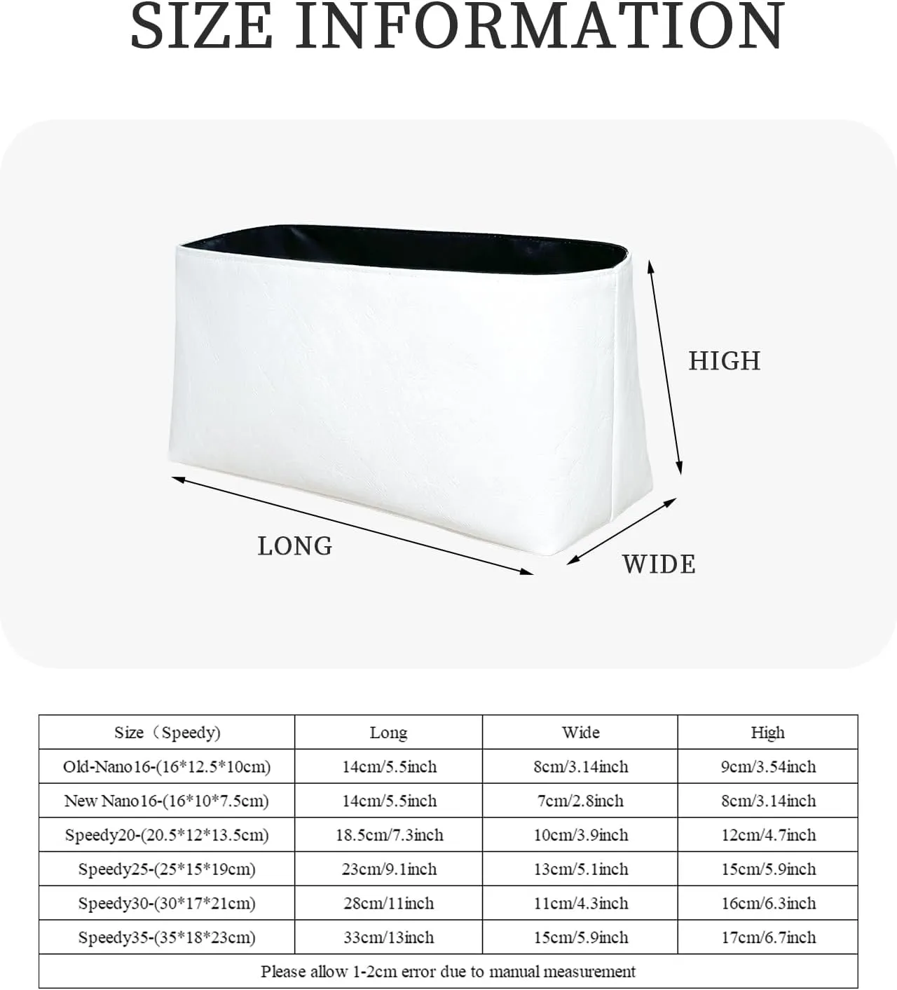 Purse Organizer Insert, Lightweight Inner Liner Bag Organizer Insert Fit for LV Speedy Nano/25/30/35 Handbag Dupont Paper Inside Bag Organizer Insert (Style-02, SP35)