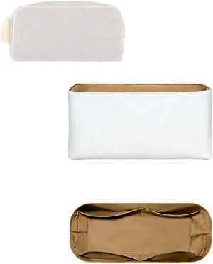 Purse Organizer Insert, Slim Inner Liner Bag Organizer Insert Fit for LV Dopp Kit Dupont Paper Inside Storage Bag In Bag Organizer Insert (Style-01)