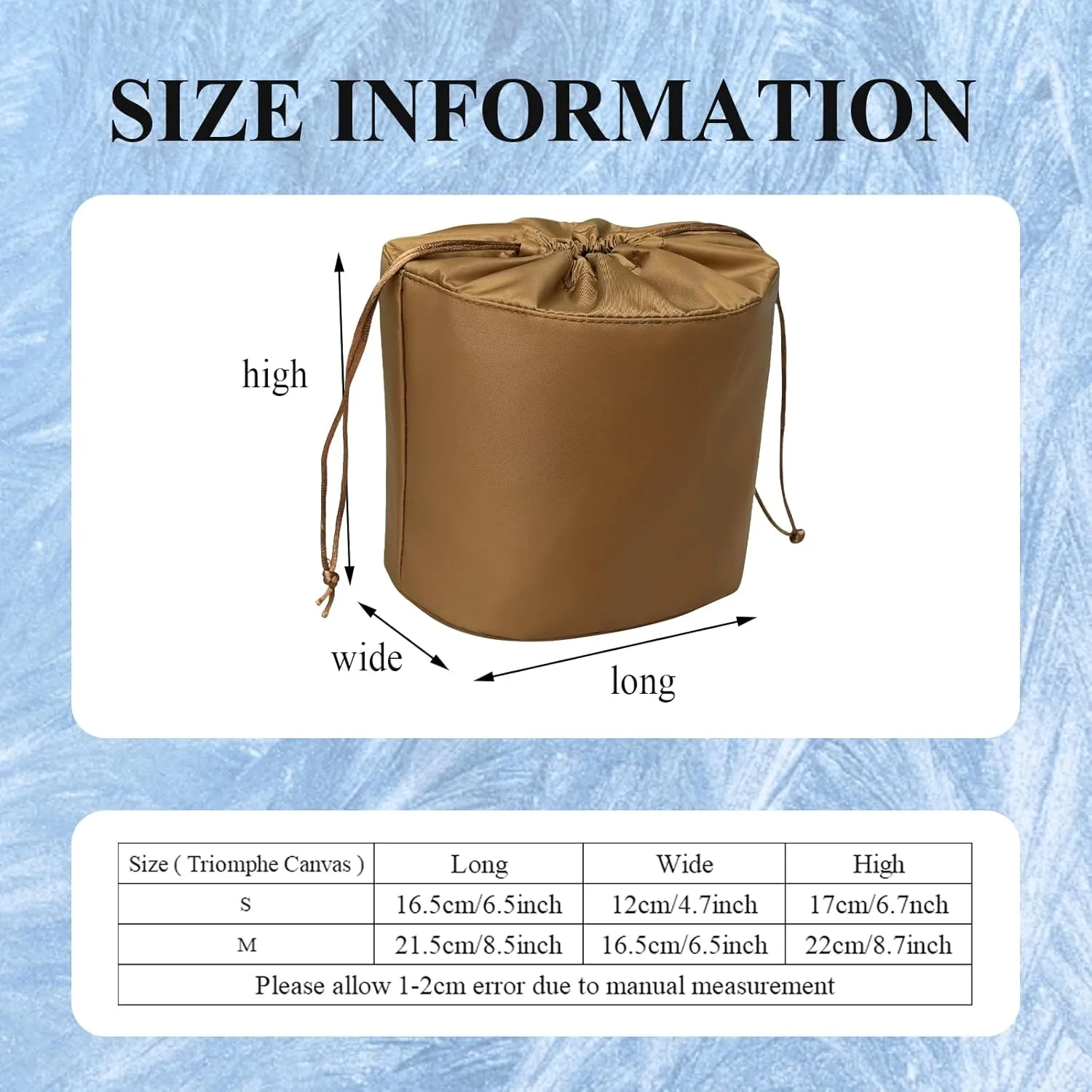 Purse Organizer Insert, Slim Inside Bag Organizer Insert Fit for Celine Triomphe Canvas Bucket Bag Small Drawstring Inner Liner Bag In Bag Organizer (Style-01, Medium)